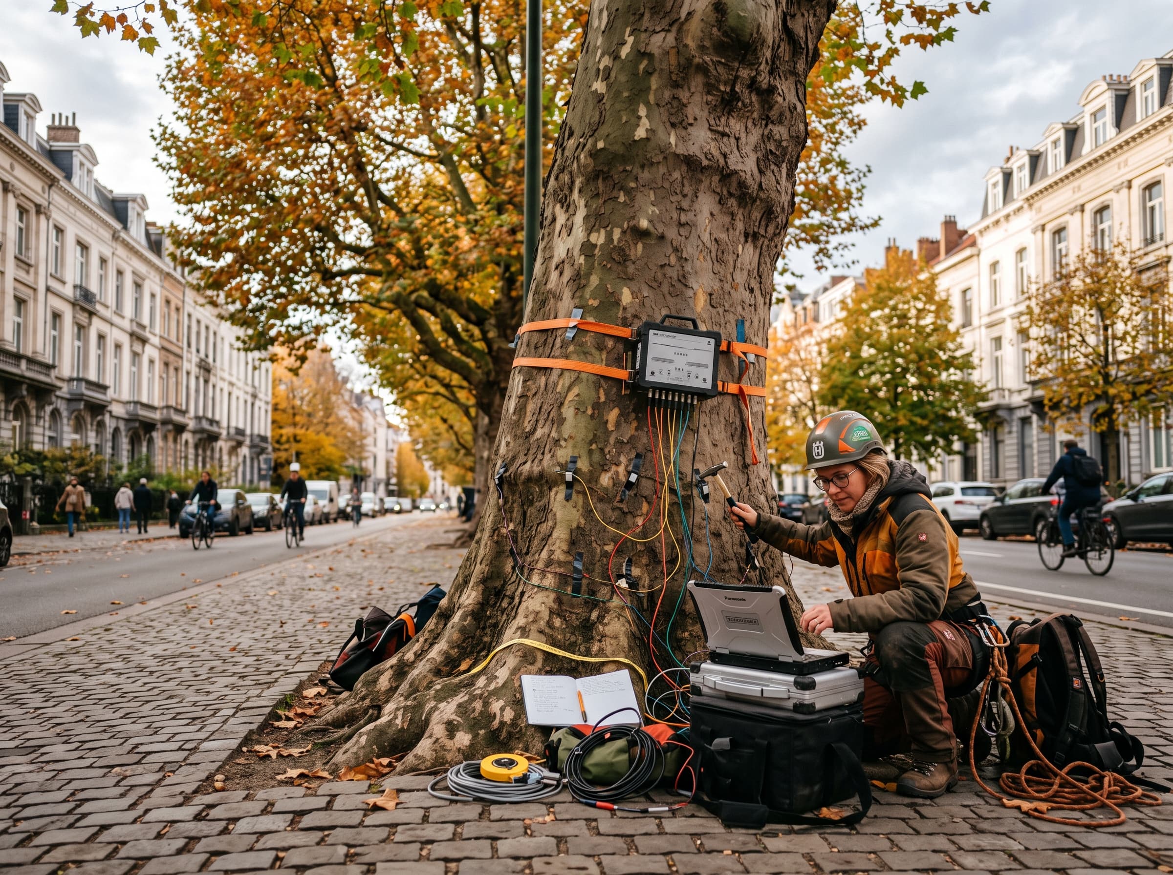 Chantier d'arboriculture urbaine Houppier à Luxembourg