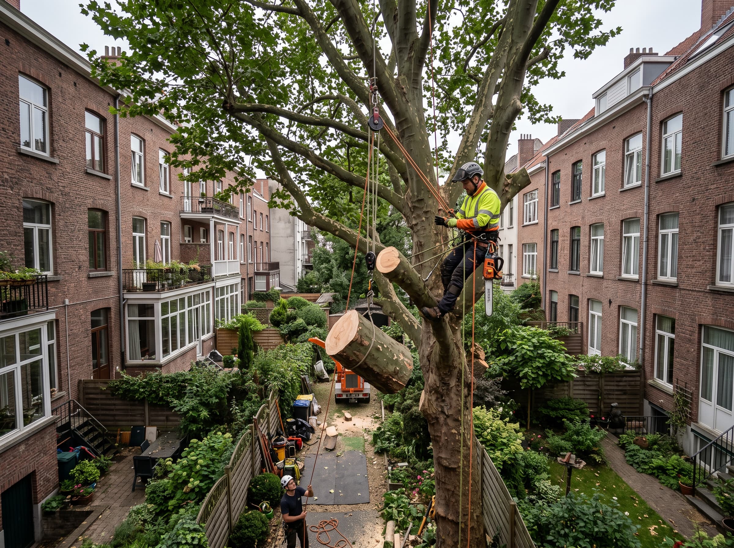 Démontage et taille raisonnée en milieu urbain